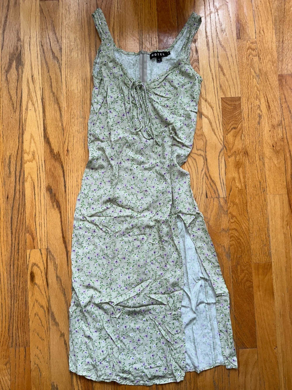 Motel Rocks Green Ribbed Midi Bodycon Dress - Picture 5 of 8